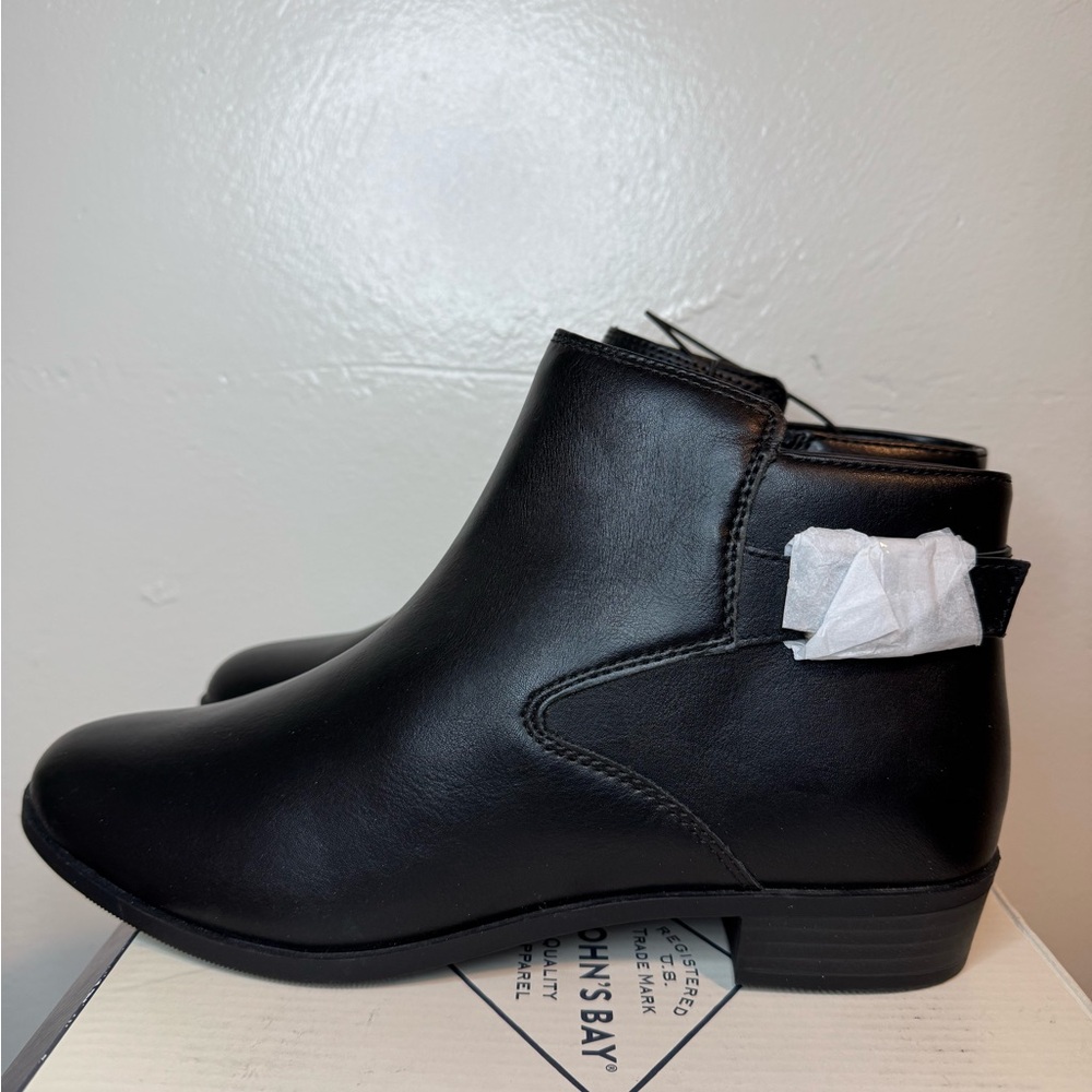 St. John's Bay Black Ankle Booties/Size 8 1/2